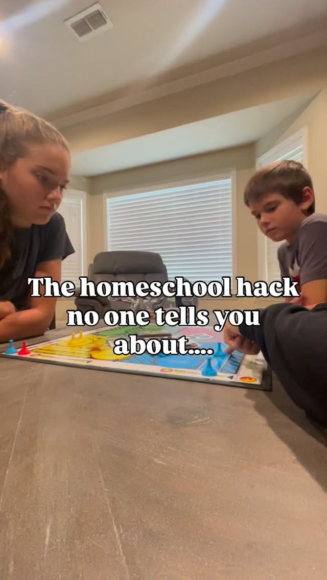One of my favorite homeschool hacks. 👇 

Sit down for a board game and suddenly “school” becomes the most fun part of the day.
Math? ✔️
Critical thinking? ✔️
Character building? ✔️
And they don’t even realize they’re “doing school.”

If you’re flipping the script too, give me a follow for more outside-the-box homeschool inspo. 🎲✨

Also, let me know your favorite game to play with your kids! 

#parenting #homeschool #games #learningthroughplay #playbasedlearning #naturallearning #homeschool #homeeducation #naturallearning #homeschoolinspiration #homeschoolingmom #unschoolingfamily #homeeducation