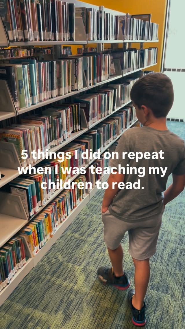 5 things I did on repeat when I was teaching my children to read:

1️⃣ I read to them every single day.
2️⃣ I read with them (even when they could technically do it alone).
3️⃣ We talked about the stories - characters, problems, predictions.
4️⃣ We visited the library often.
5️⃣ I let them see me read.

Nothing fancy.
No complicated systems or programs.
No pressure to “keep up.”

Just repetition, connection, and consistency.

Reading isn’t built in one big moment.
It’s built in a thousand small, ordinary ones.

If you’re in the early reading years, keep going. The simple things matter more than you think.

Of you are looking for simple ways to foster your child’s learning, you are in the right place. Hit the follow button. 💗

#Reading #readingisfun #naturallearning #homeeducation #homeschoolmom