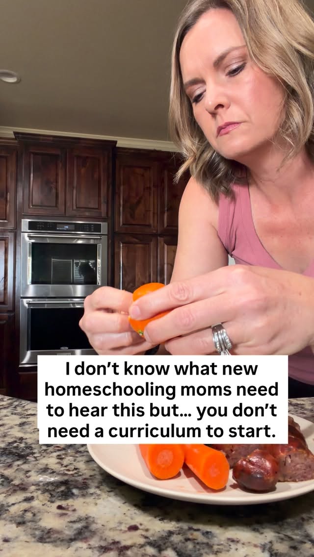 You don’t need the perfect setup.
You don’t need a color-coded schedule.
You don’t need to “recreate school.”

You just need to start paying attention to your child.

Learning happens in conversations, in the kitchen, outside, in everyday life.

Start there 🤍

Save this for the day you start overthinking homeschooling.